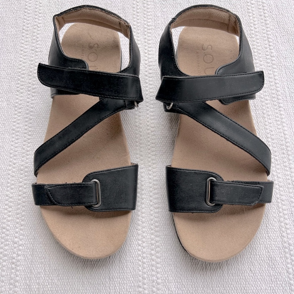 Soul Naturalizer Black Strappy Sandals Size 8.5